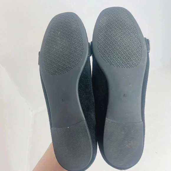 Tory Burch Marsden Suede Smoking Loafer in Black Women's Size 8.5 - Picture 8 of 10